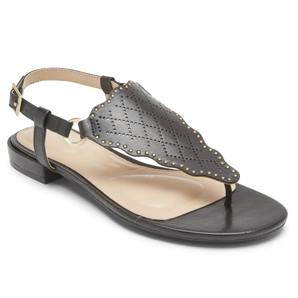 Tangas Rockport Mulher Pretas - Total Motion Zosia Perforated - 14093XOCS